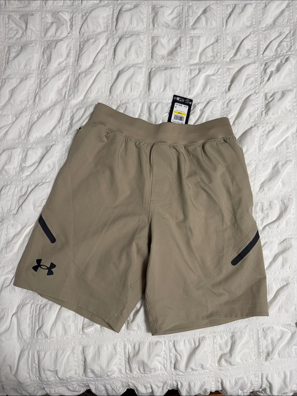 Under Armour Men's Athletic Shorts - Khaki with Black Accents